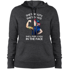 Load image into Gallery viewer, She&#39;s Beauty She&#39;s Grace She&#39;ll Punch You In The Place Hoodie Shirt
