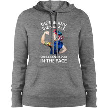 Load image into Gallery viewer, She&#39;s Beauty She&#39;s Grace She&#39;ll Punch You In The Place Hoodie Shirt

