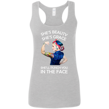 Load image into Gallery viewer, She&#39;s Beauty She&#39;s Grace She&#39;ll Punch You In The Place Tank Shirt
