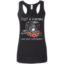 Load image into Gallery viewer, Just A Women Who Loves Photography Shirt  Tank Shirt
