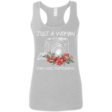 Load image into Gallery viewer, Just A Women Who Loves Photography Shirt  Tank Shirt
