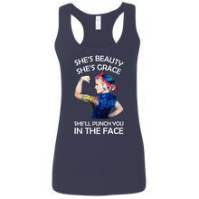 Load image into Gallery viewer, She&#39;s Beauty She&#39;s Grace She&#39;ll Punch You In The Place Tank Shirt

